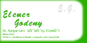 elemer godeny business card